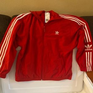 Adidas original jacket. Red size large NWT